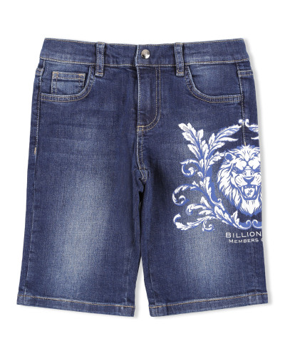 Short Denim Trousers Lion