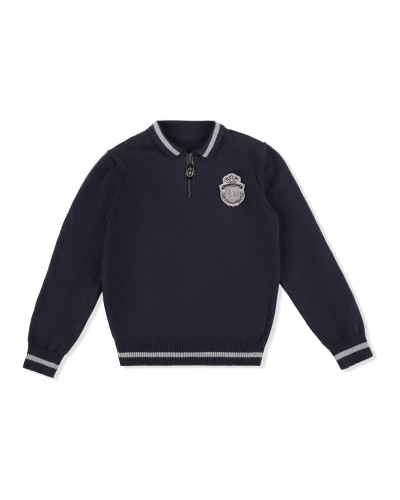 Pullover zip mock Crest