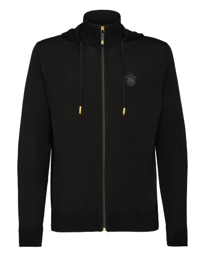 Knit hoodie Crest