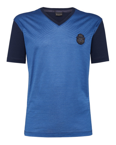 T-shirt V-Neck SS Crest