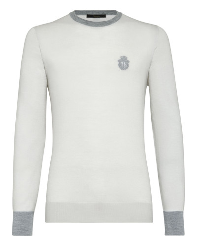 Pullover Round Neck LS Crest