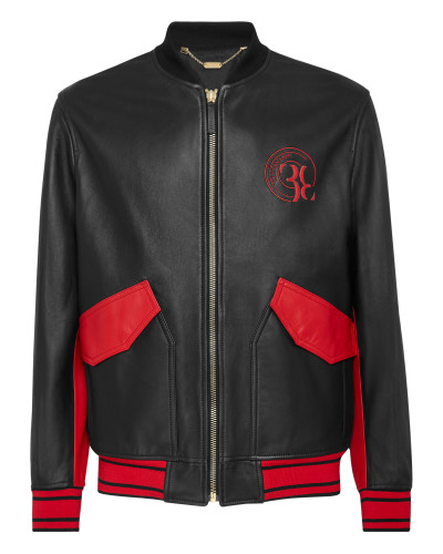 Leather Bomber Double B