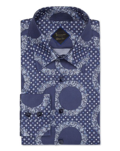 Shirt Silver Cut LS/Milano Paisley