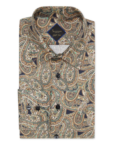 Shirt Gold Cut LS/Milano Paisley