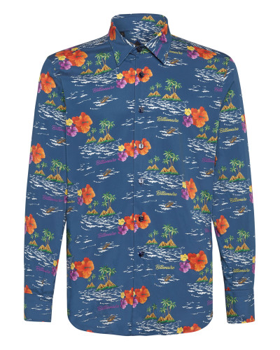 Shirt Silver Cut LS/Milano Palms