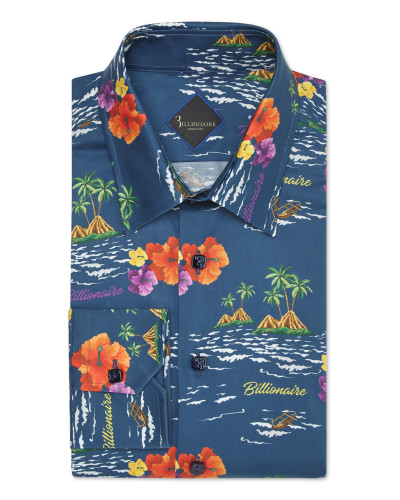 Shirt Silver Cut LS/Milano Palms