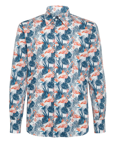 Shirt Silver Cut LS/Milano Palms