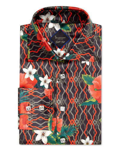 Shirt Gold Cut LS/Flavio Flowers