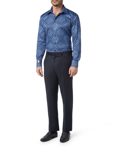 Shirt Gold Cut LS/Milano Paisley