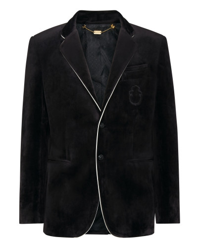 Velvet Blazer Tailored Fit Crest