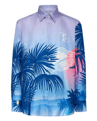 Silk Shirt Gold Cut LS Billionaire in the space