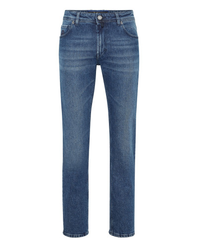 Denim Super Straight Cut Trousers