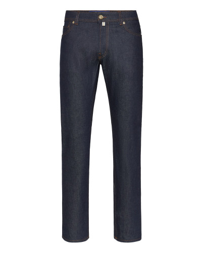 Denim Super Straight Cut Trousers
