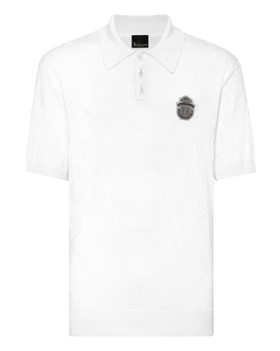 Knitted Pullover Polo-Neck SS