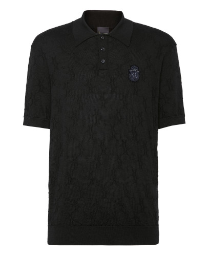 Knitted Pullover Polo-Neck SS