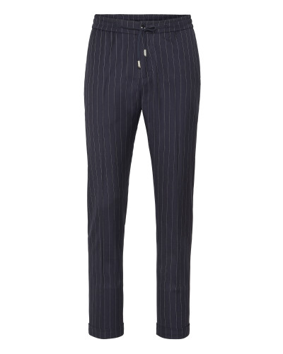 Wool Pinstripe Trousers