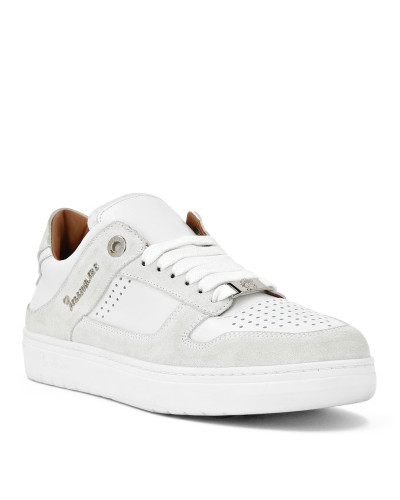 Nappa/Suede Lo-Top Sneakers