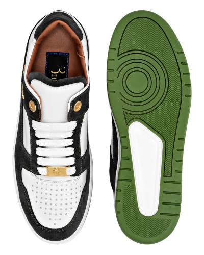 Nappa/Suede Lo-Top Sneakers