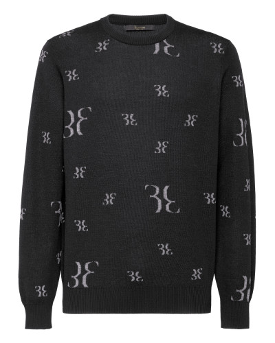 Merino Wool Pullover Round Neck LS All Over BB