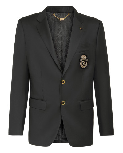 Wool Blazer Super Slim Fit Crest