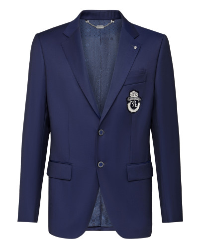 Wool Blazer Super Slim Fit Crest