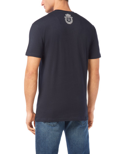 Embroidered Round Neck T-Shirt Lion