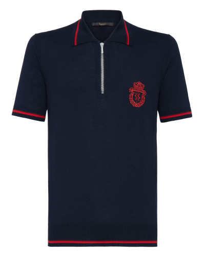 Pullover zip mock SS Double B