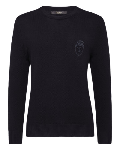 Pullover Round Neck LS Crest