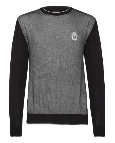 Pullover Round Neck LS Crest