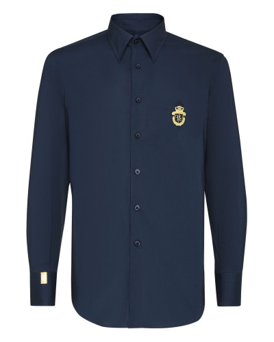Shirt Silver Cut LS/Milano Crest
