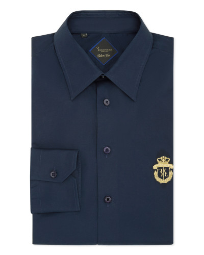 Shirt Silver Cut LS/Milano Crest