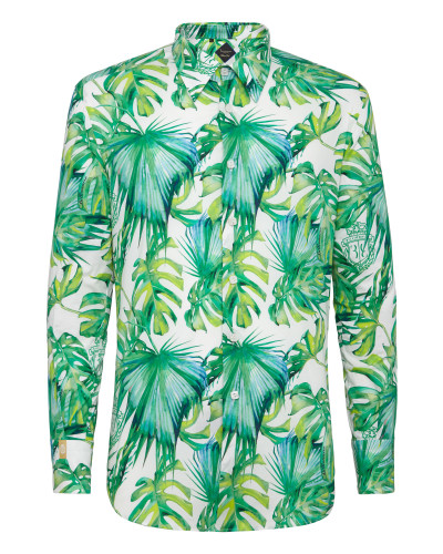 Shirt Silver Cut LS/Milano Palms