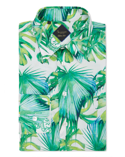 Shirt Silver Cut LS/Milano Palms