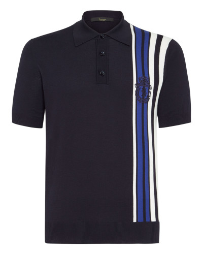 Pullover Polo-Neck SS Stripes