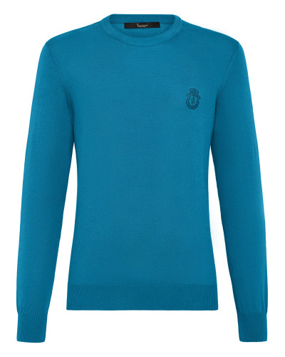 Pullover Round Neck LS Crest