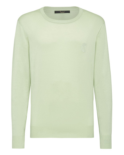 Pullover Round Neck LS Crest