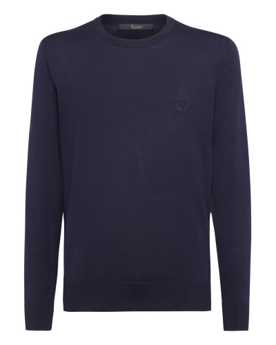 Pullover Round Neck LS Crest