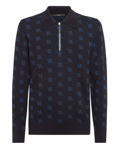 Pullover zip mock LS All over BB