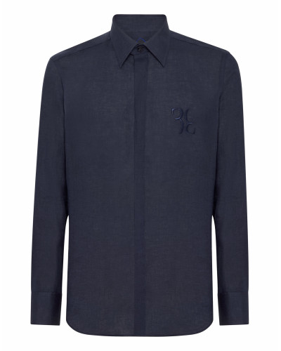 Linen Shirt Silver Cut LS