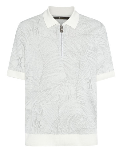 Silk & Lino Zipped Polo Shirt SS