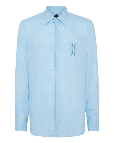 Linen Shirt Silver Cut LS