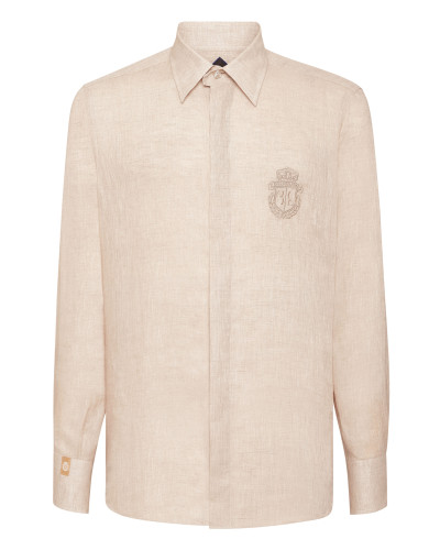 Linen Shirt Silver Cut LS