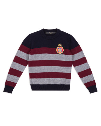 Pullover Round Neck LS Crest