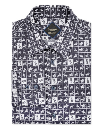 Shirt Silver Cut LS/Milano Horses
