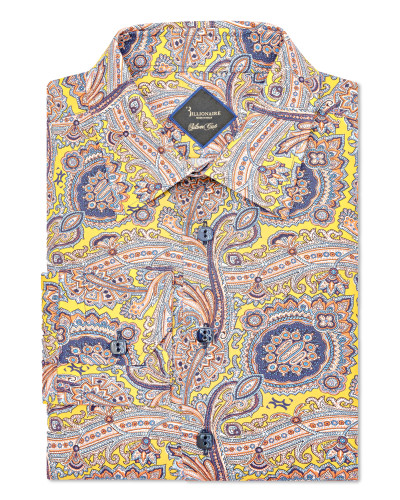 Shirt Silver Cut LS/Milano Paisley