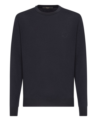 Pullover Round Neck LS Crest