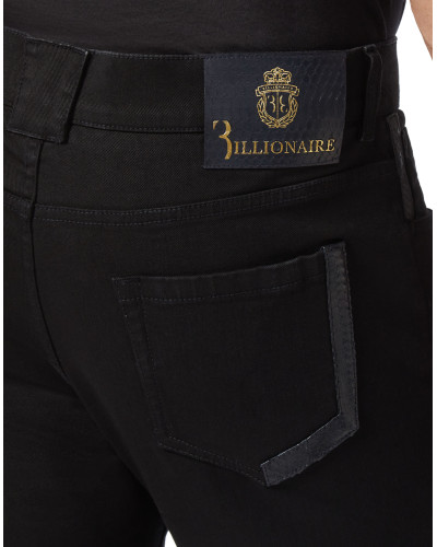 Denim Regular fit elaphe insert Luxury