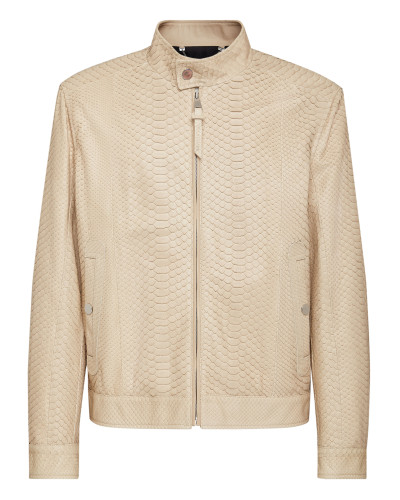 Python Leather Biker Luxury