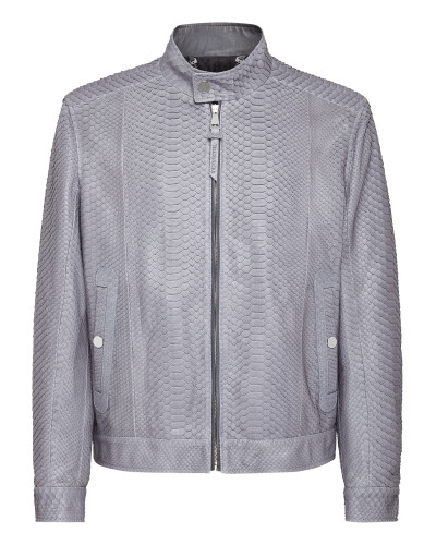 Python Leather Biker Luxury