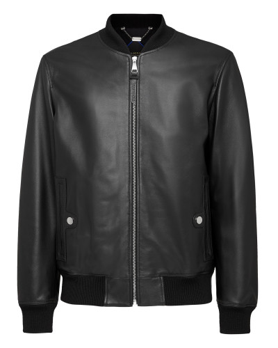 Leather Bomber Wolf